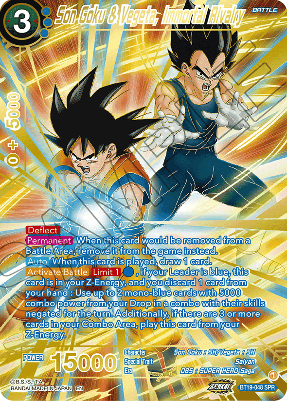 Son Goku & Vegeta, Immortal Rivalry - BT19-048 - Special Rare available at 401 Games Canada