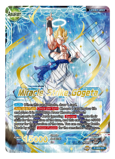 Son Goku & Vegeta // Miracle Strike Gogeta - P-069 - Common (Gold Stamped) available at 401 Games Canada