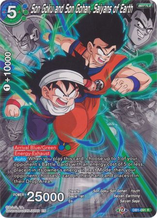 Son Goku and Son Gohan, Saiyans of Earth - DB1-091 - Rare (Alternate Art) available at 401 Games Canada