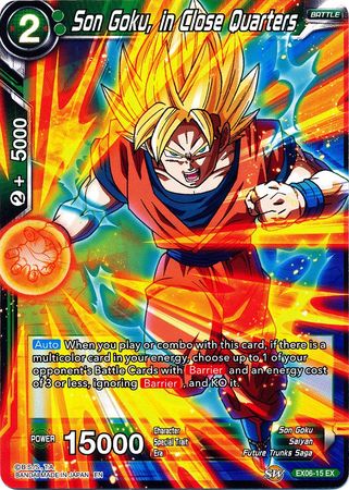 Son Goku, in Close Quarters - EX06-15 - Expansion Rare available at 401 Games Canada