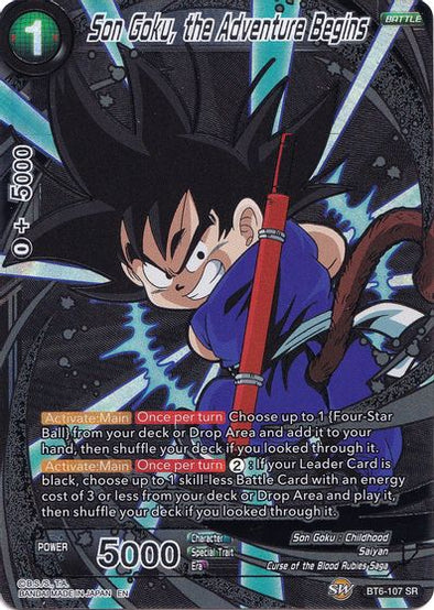 Son Goku, the Adventure Begins - BT6-107 - Super Rare (Collector's Selection Vol. 1) available at 401 Games Canada