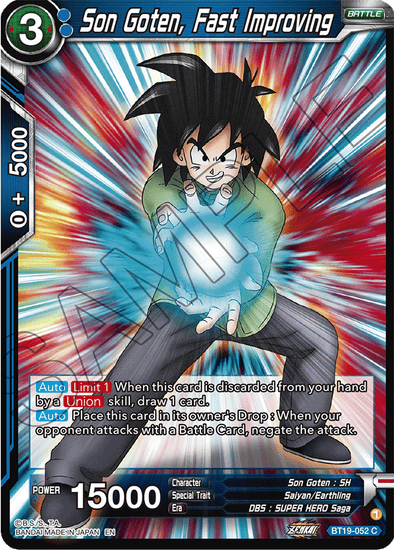 Son Goten, Fast Improving - BT19-052 - Common available at 401 Games Canada