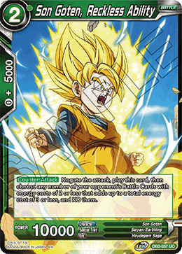 Son Goten, Reckless Ability - DB3-057 - Uncommon available at 401 Games Canada