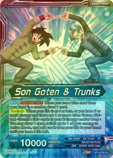 Son Goten & Trunks - BT19-035 - Uncommon (Foil) available at 401 Games Canada