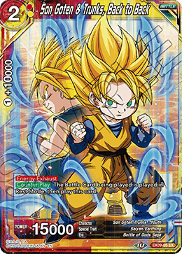 Son Goten & Trunks, Back to Back - EX09-05 - Expansion Rare available at 401 Games Canada