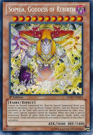 Sophia, Goddess of Rebirth - HA07-EN055 - Secret Rare - 1st Edition available at 401 Games Canada