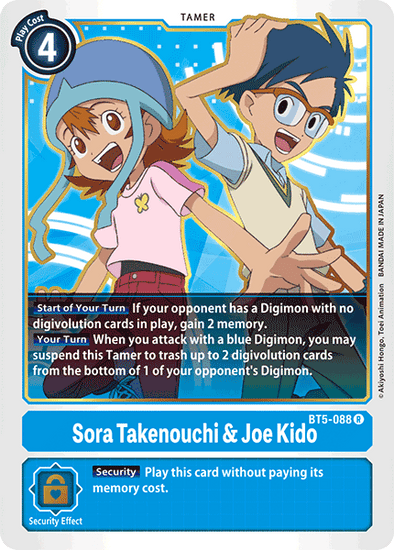 Sora Takenouchi & Joe Kido - BT5-088 - Rare available at 401 Games Canada