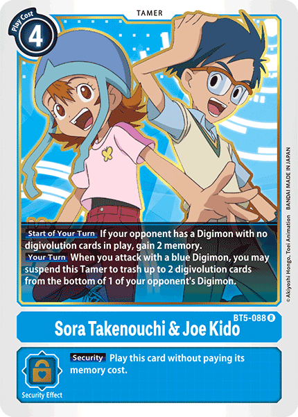 401 Games Canada - Sora Takenouchi & Joe Kido - BT5-088 - Rare 401 Games Canada - Sora Takenouchi & Joe Kido - BT5-088 - Rare