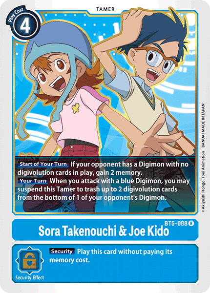 Sora Takenouchi & Joe Kido - BT5-088 - Rare available at 401 Games Canada