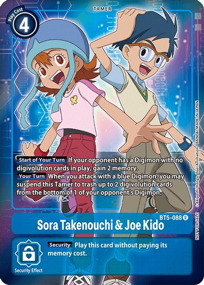 Sora Takenouchi & Joe Kido (Box Topper) - BT5-088 - Rare available at 401 Games Canada
