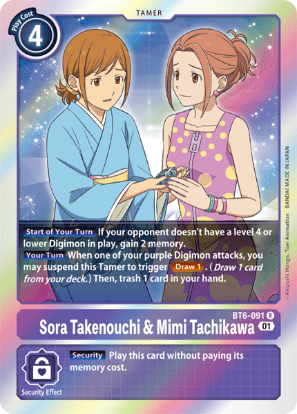 Sora Takenouchi & Mimi Tachikawa - BT6-091 - Rare available at 401 Games Canada