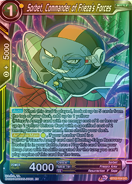 Sorbet, Commander of Frieza's Forces - BT12-104 - Uncommon (FOIL) available at 401 Games Canada