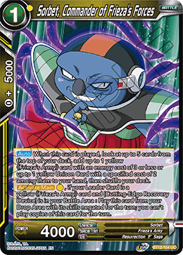 Sorbet, Commander of Frieza's Forces - BT12-104 - Uncommon available at 401 Games Canada