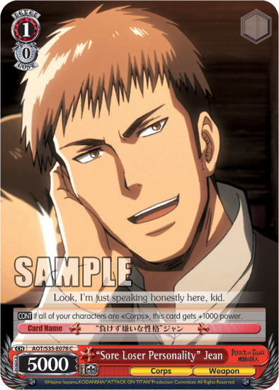 "Sore Loser Personality" Jean - AOT/S35-E078 - Common available at 401 Games Canada