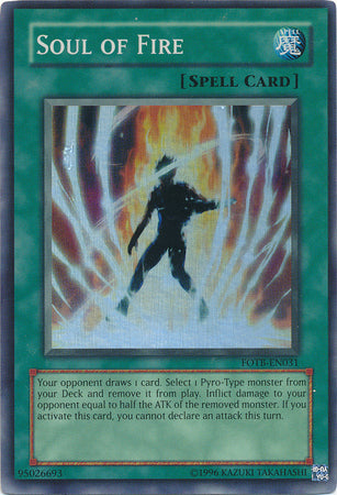 Soul of Fire - FOTB-EN031 - Super Rare - Unlimited available at 401 Games Canada