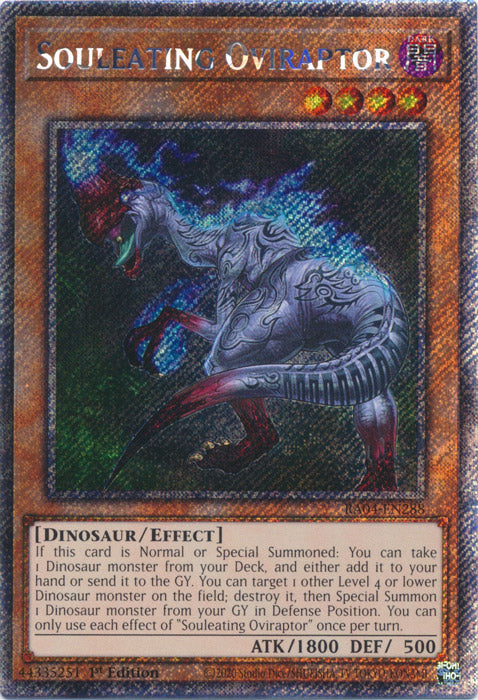 Souleating Oviraptor (Platinum Secret Rare) - RA04-EN288 - Platinum Secret Rare - 1st Edition