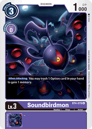 Soundbirdmon - BT4-078 - Uncommon available at 401 Games Canada