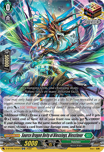 Source Dragon Deity of Blessings, Blessfavor - D-BT06/020 - Over Double Rare available at 401 Games Canada