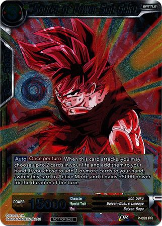 Source of Power Son Goku - P-053 - Promo (Foil) available at 401 Games Canada