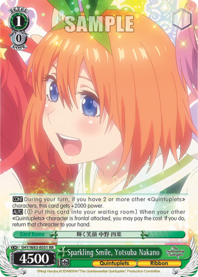 Sparkling Smile, Yotsuba Nakano - 5HY/W83-E031 - Double Rare available at 401 Games Canada