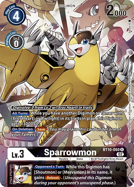 Sparrowmon (Alternate Art) - BT10-060 - Rare available at 401 Games Canada