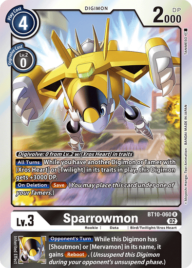 Sparrowmon - BT10-060 - Rare available at 401 Games Canada