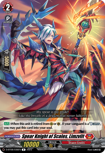 Spear Knight of Scales, Limzviit - D-BT08/036 - Rare available at 401 Games Canada