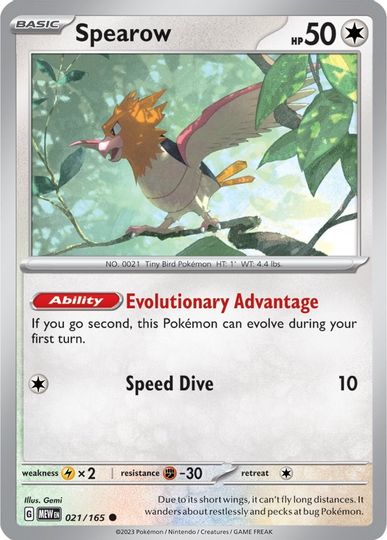 Spearow - 021/165 - Common available at 401 Games Canada