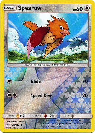 Spearow - 145/214 - Common - Reverse Holo available at 401 Games Canada