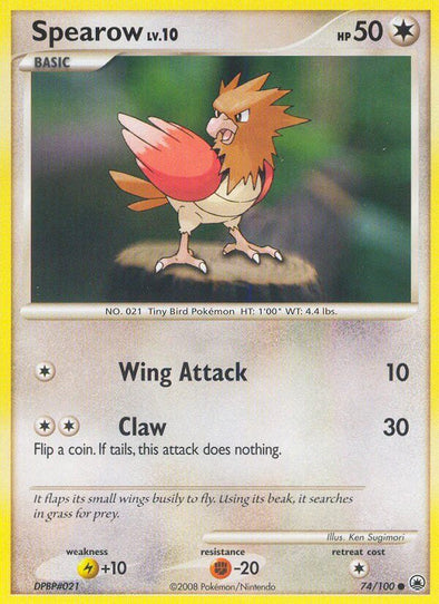 Spearow - 74/100 - Common available at 401 Games Canada