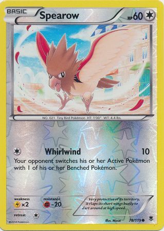 Spearow - 78/119 - Common - Reverse Holo available at 401 Games Canada