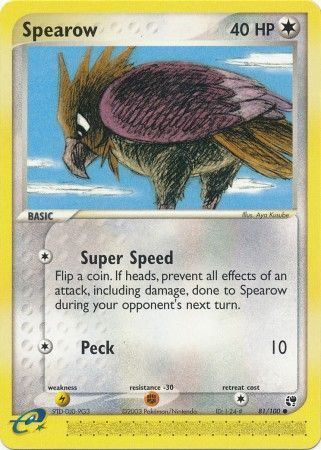 Spearow - 81/100 - Common available at 401 Games Canada