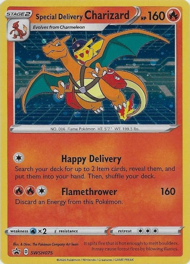 Special Delivery Charizard - SWSH075 - Holo Promo available at 401 Games Canada