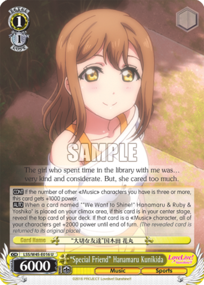 "Special Friends" Hanamaru Kunikida - LSS/W45-E016 - Uncommon available at 401 Games Canada