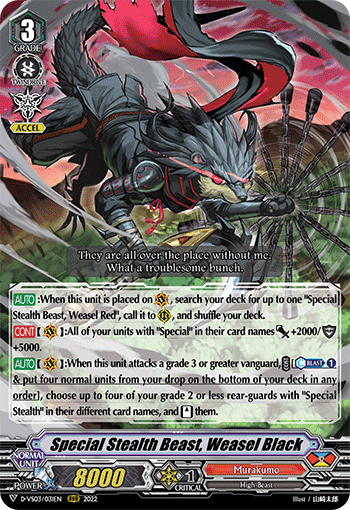 Special Stealth Beast, Weasel Black - D-VS03/031 - Triple Rare available at 401 Games Canada