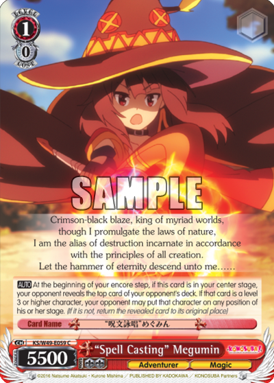 "Spell Casting" Megumin - KS/W49 - E059 - Common available at 401 Games Canada