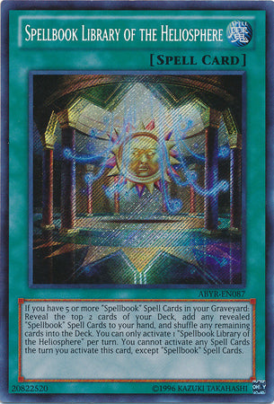 Spellbook Library of the Heliosphere - ABYR-EN087 - Secret Rare - Unlimited available at 401 Games Canada