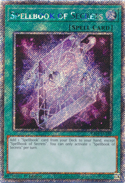 Spellbook of Secrets (Platinum Secret Rare) - RA04-EN189 - Platinum Secret Rare - 1st Edition