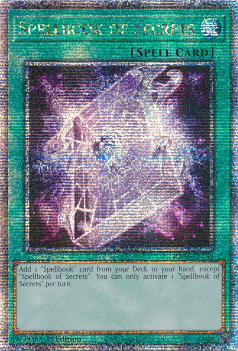 Spellbook of Secrets - RA04-EN189 - Quarter Century Secret Rare - 1st Edition