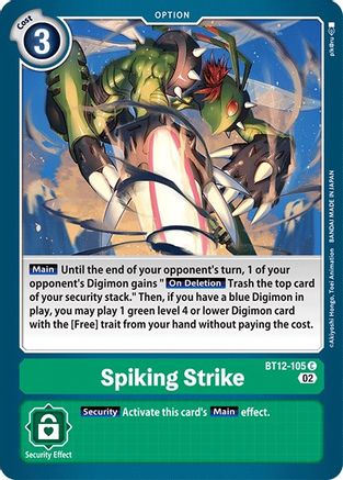 Spiking Strike - BT12-105 - Common available at 401 Games Canada