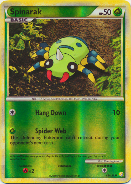 Spinarak - 83/123 - Common - Reverse Holo available at 401 Games Canada