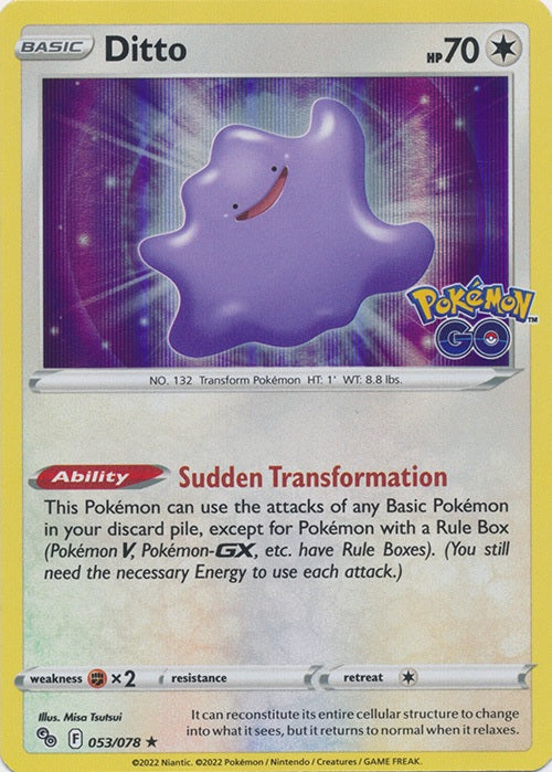 Ditto (Spinarak) - 006/078 - Common Reverse Holo Unpeeled