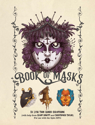 Spire - Book of Masks Sourcebook available at 401 Games Canada