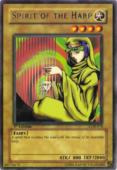 Spirit of the Harp - LOB-078 - Rare - 1st Edition available at 401 Games Canada