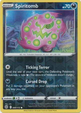 Spiritomb - 089/172 - Common - Reverse Holo available at 401 Games Canada