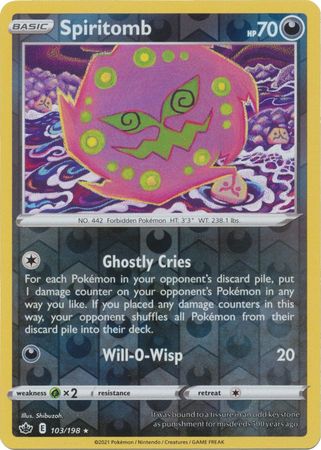 Spiritomb - 103/198 - Rare - Reverse Holo available at 401 Games Canada