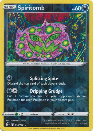 Spiritomb - 116/192 - Rare - Reverse Holo available at 401 Games Canada