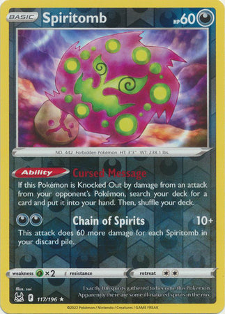 Spiritomb - 117/196 - Rare - Reverse Holo available at 401 Games Canada