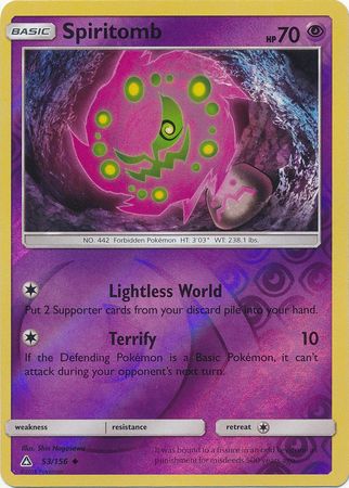 Spiritomb - 53/156 - Uncommon - Reverse Holo available at 401 Games Canada