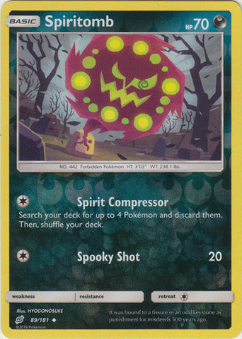 Spiritomb - 89/181 - Uncommon - Reverse Holo available at 401 Games Canada